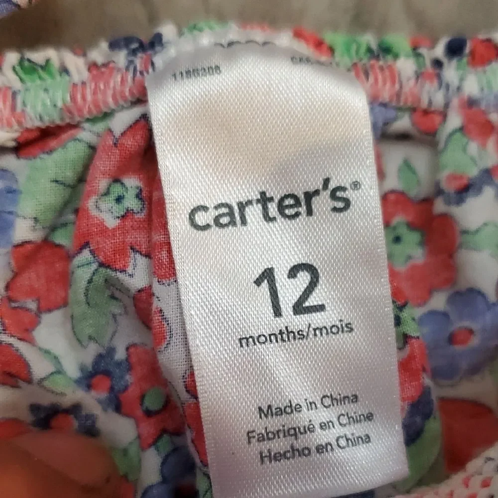 Carter's Colorful Floral Romper Baby 12 Months